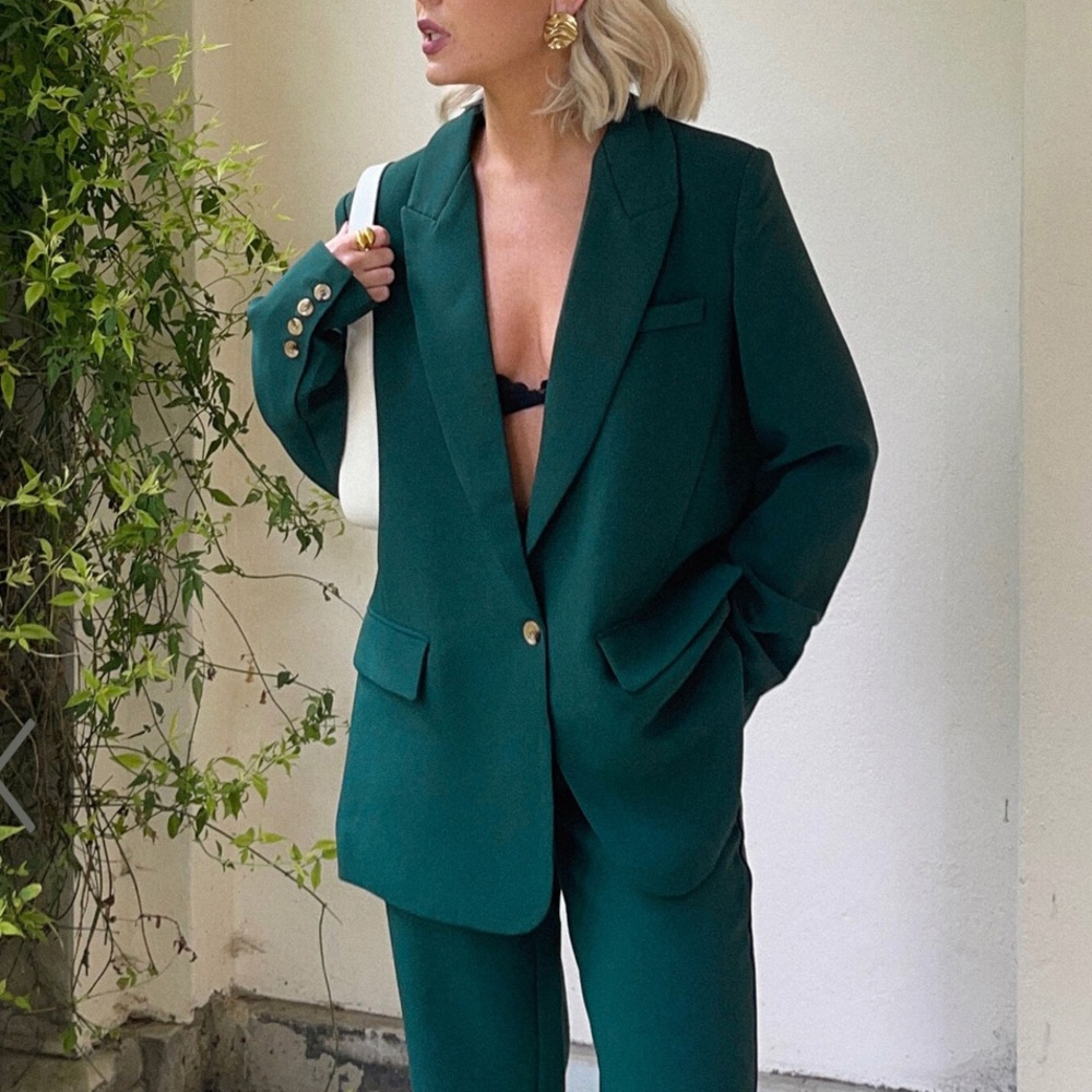 Showpo Caralina Forest Green Blazer